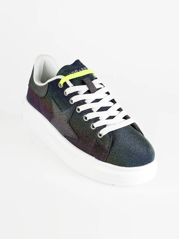 Shop Art Zapatillas de mujer con purpurina multicolor