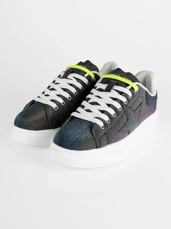 Shop Art Zapatillas de mujer con purpurina multicolor