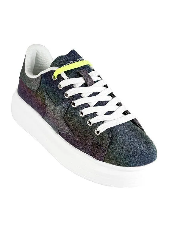 Shop Art Zapatillas de mujer con purpurina multicolor