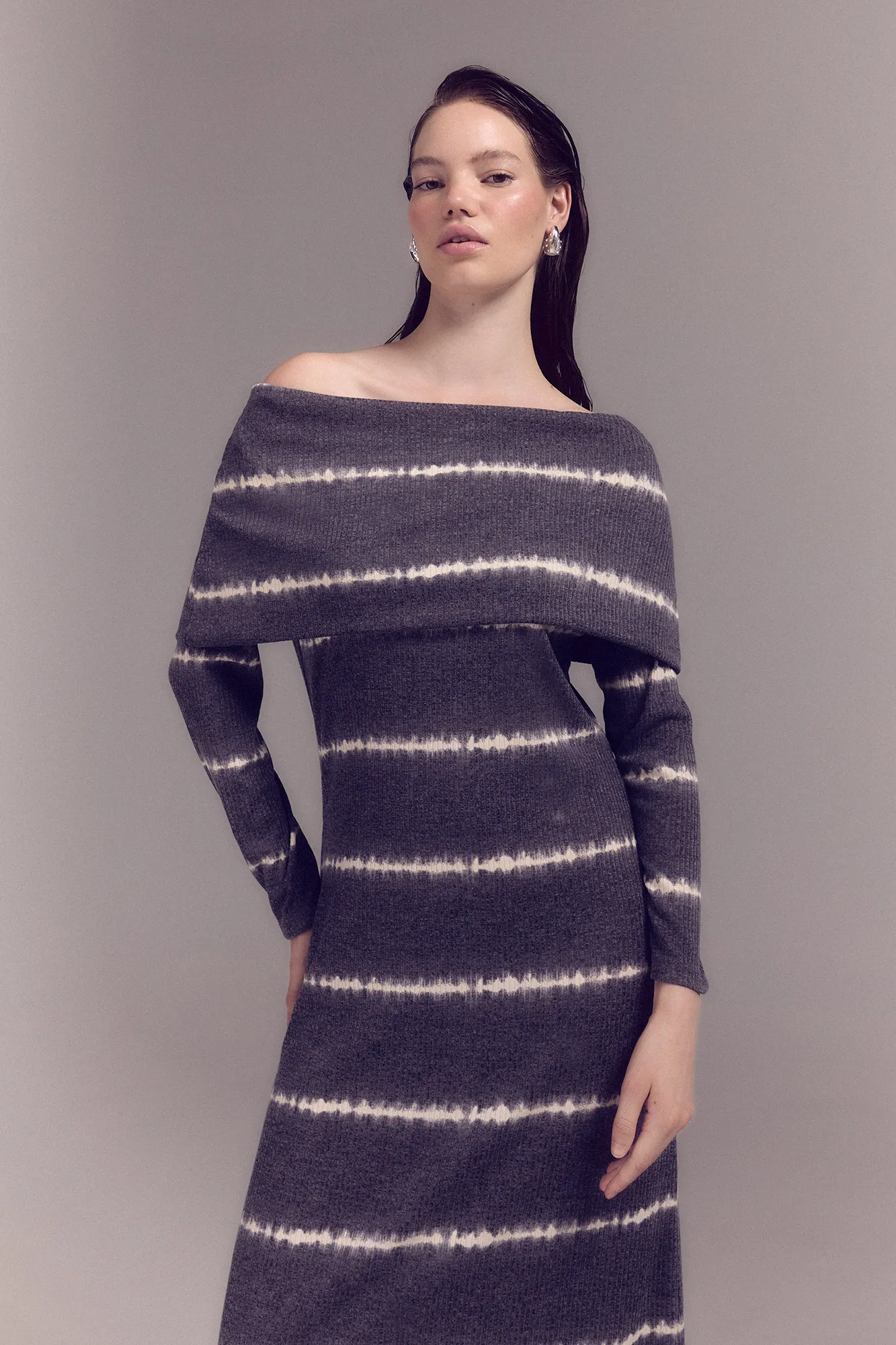 Slowlove Vestido punto tie dye