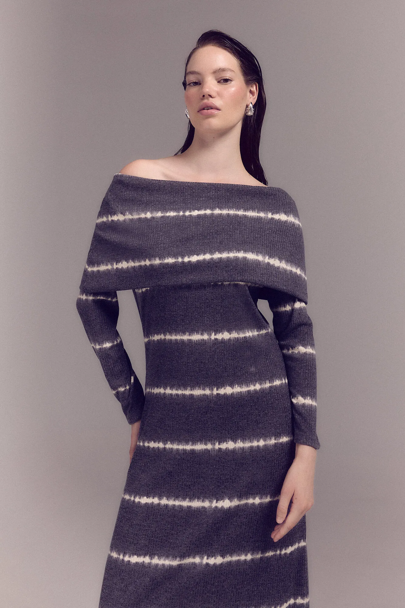 Slowlove Vestido punto tie dye