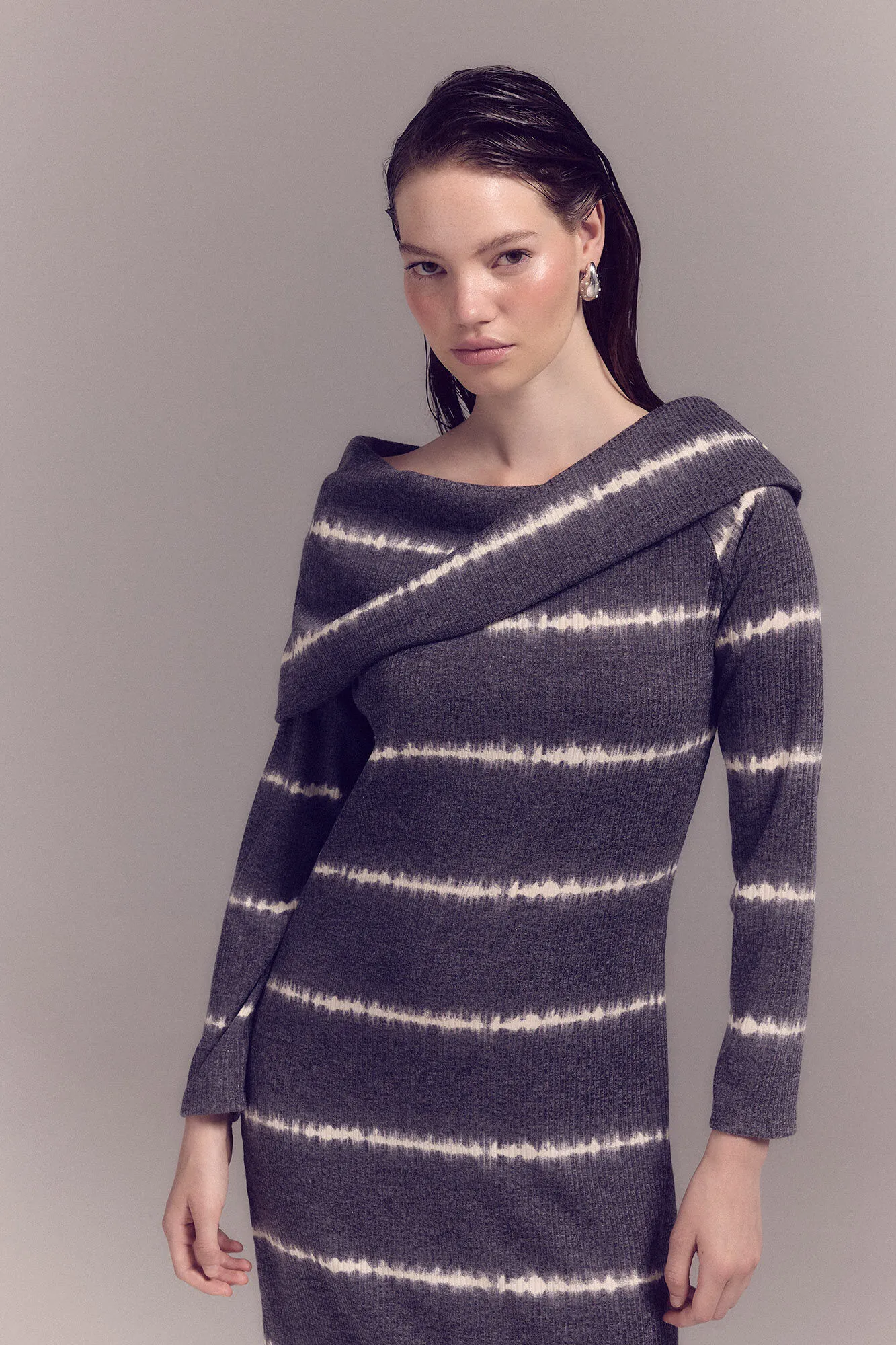 Slowlove Vestido punto tie dye