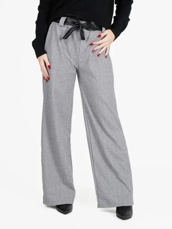 Solada Pantalón ancho de espiga de mujer
