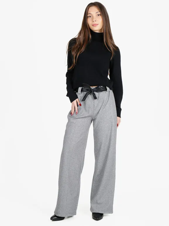 Solada Pantalón ancho de espiga de mujer