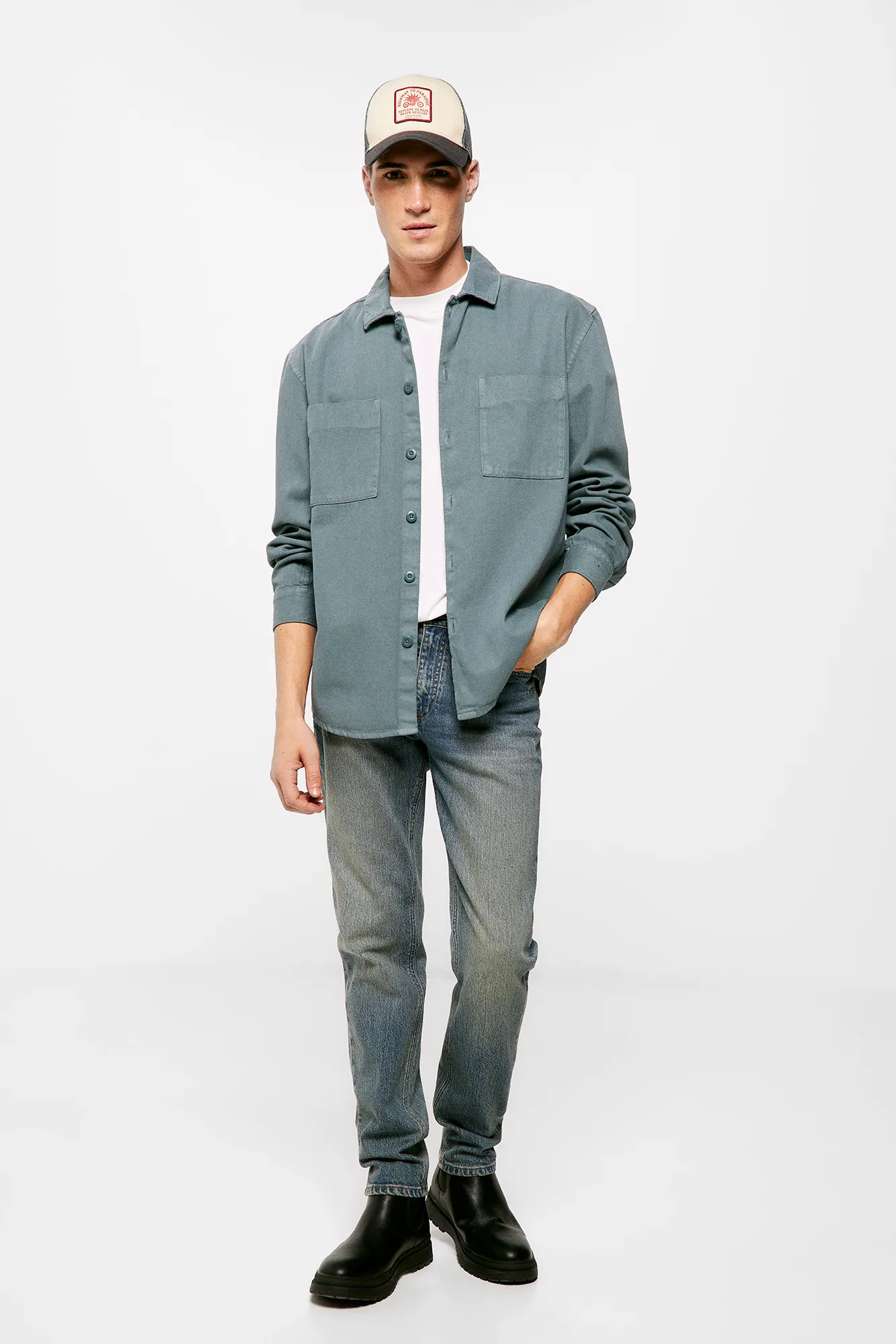 Springfield Jeans slim lavado medio ensuciado