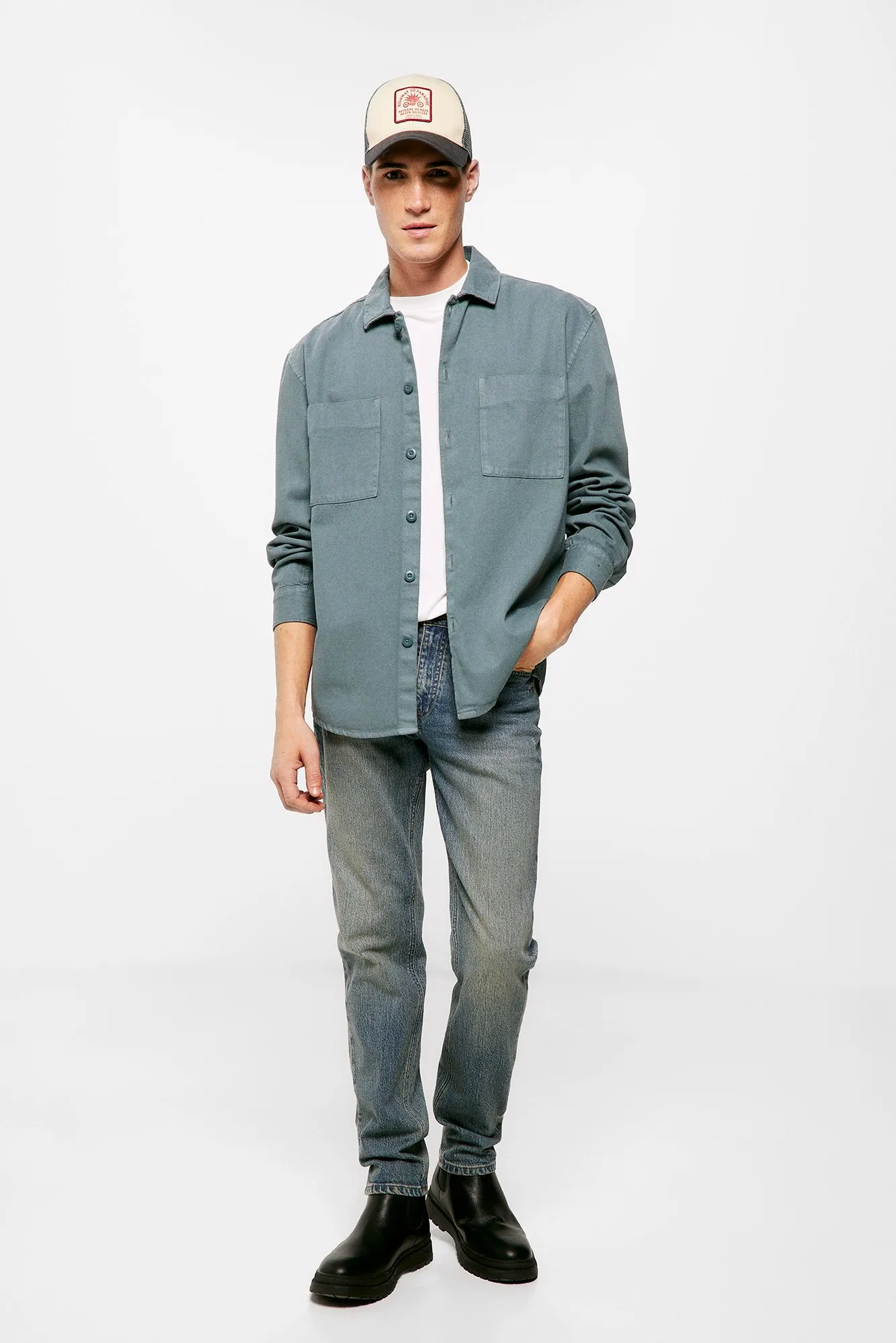 Springfield Jeans slim lavado medio ensuciado