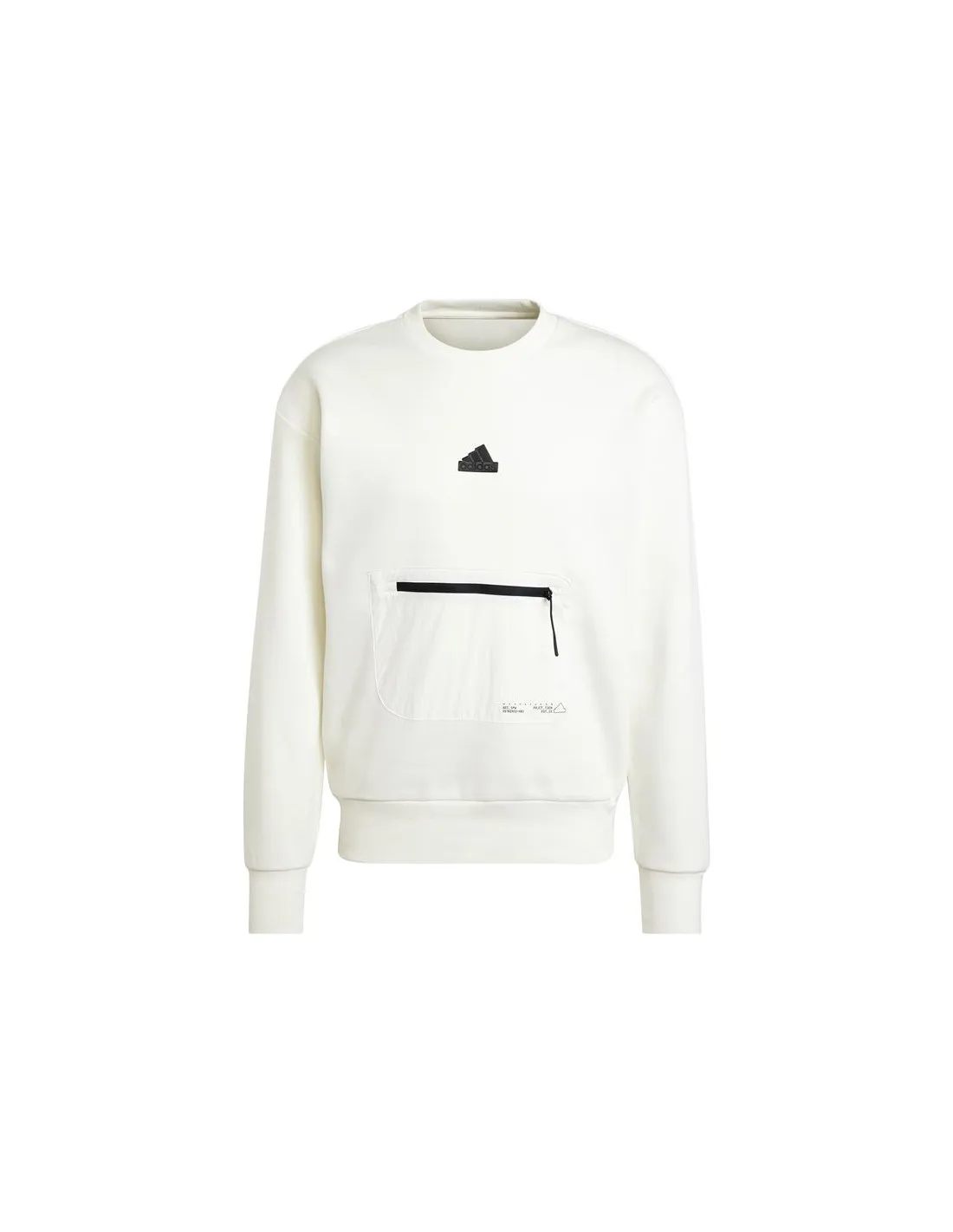 Sudadera adidas City Es e Fleece Hombre Blanco