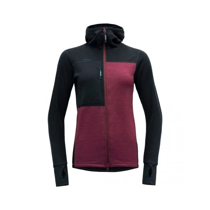 Sudadera con capucha Nibba Pro Merino (tinta/remolacha) Mujer