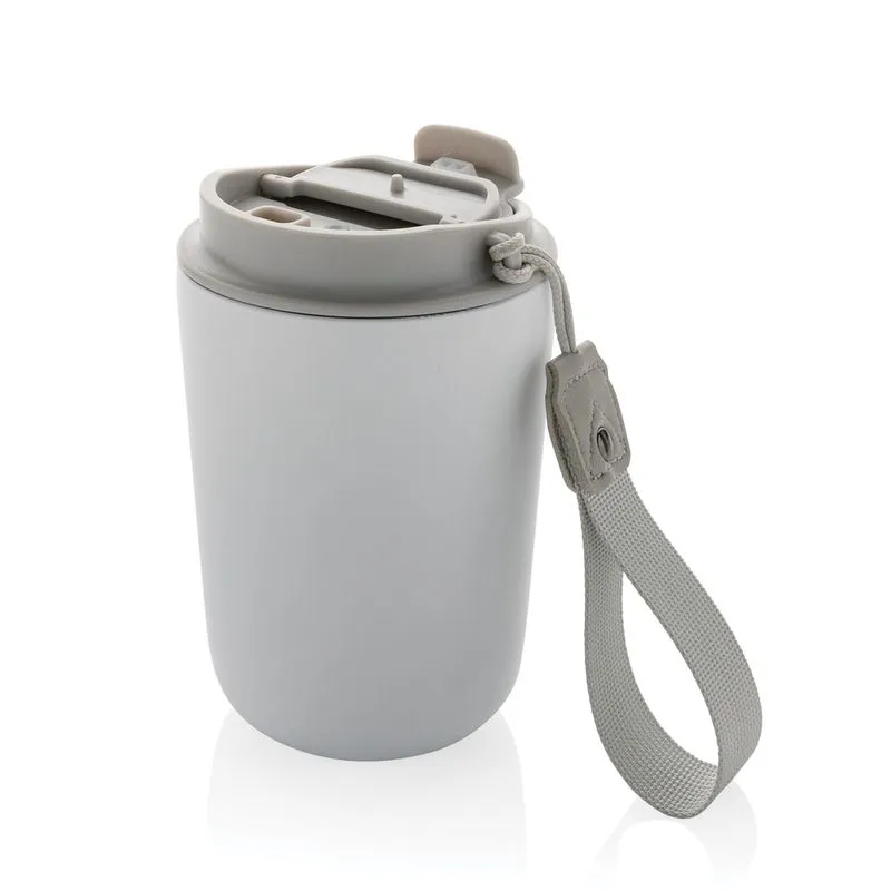 Taza al vacío ecológica promocional con cordón 380 ml. Cuppa