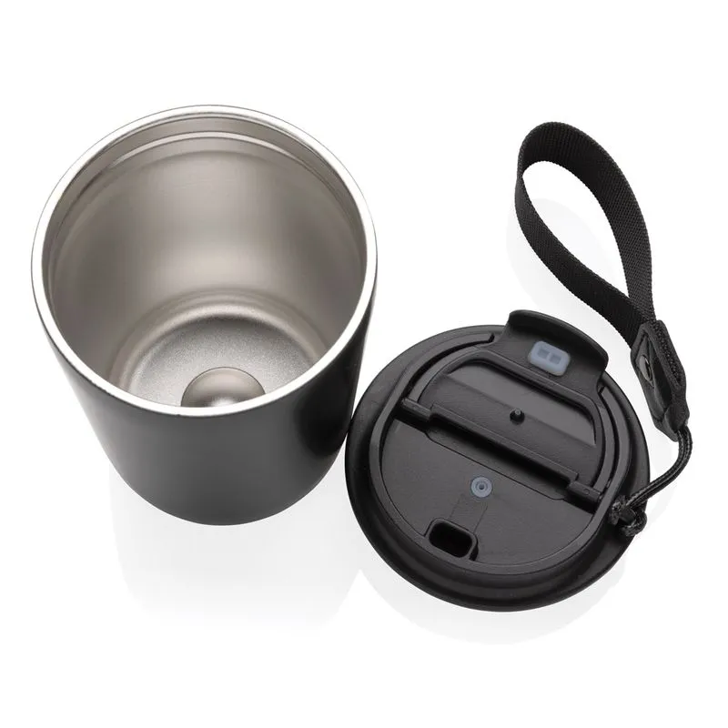 Taza al vacío ecológica promocional con cordón 380 ml. Cuppa