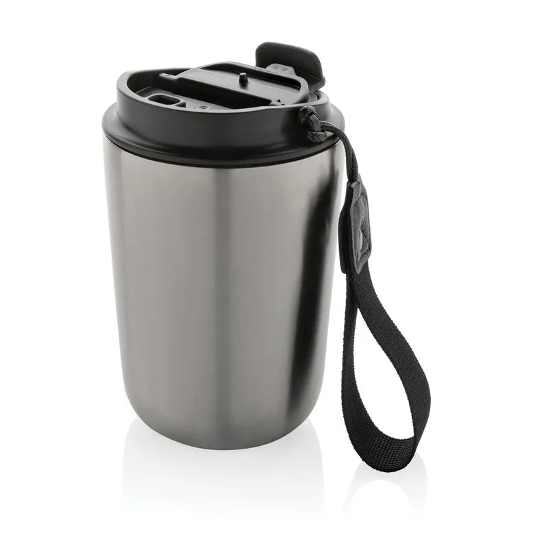 Taza al vacío ecológica promocional con cordón 380 ml. Cuppa