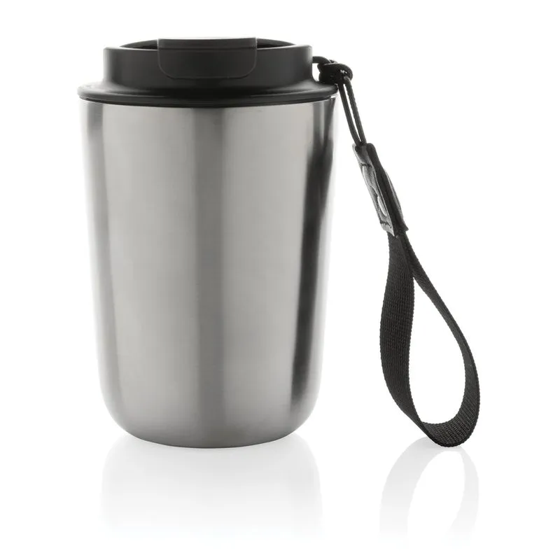Taza al vacío ecológica promocional con cordón 380 ml. Cuppa