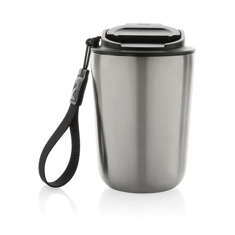 Taza al vacío ecológica promocional con cordón 380 ml. Cuppa