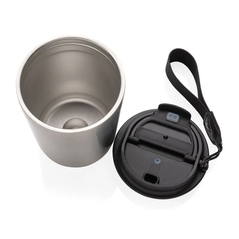 Taza al vacío ecológica promocional con cordón 380 ml. Cuppa