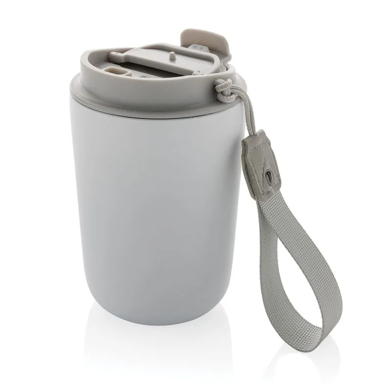 Taza al vacío ecológica promocional con cordón 380 ml. Cuppa