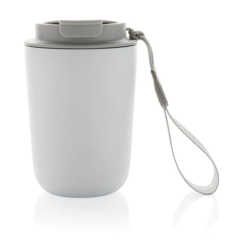 Taza al vacío ecológica promocional con cordón 380 ml. Cuppa