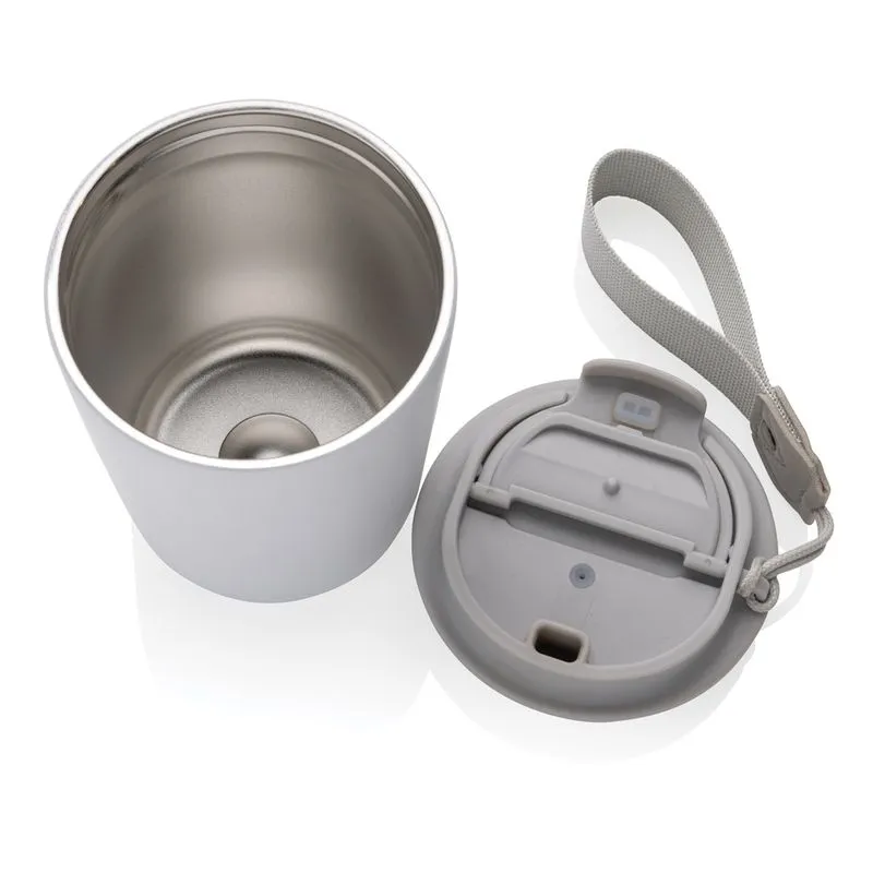 Taza al vacío ecológica promocional con cordón 380 ml. Cuppa