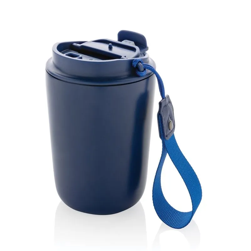 Taza al vacío ecológica promocional con cordón 380 ml. Cuppa
