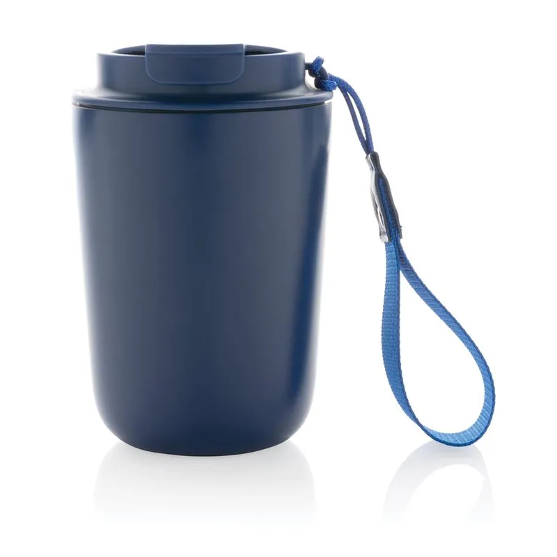 Taza al vacío ecológica promocional con cordón 380 ml. Cuppa