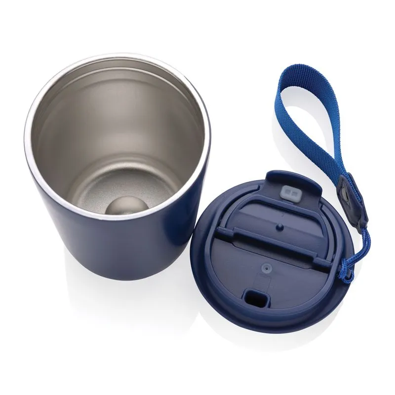 Taza al vacío ecológica promocional con cordón 380 ml. Cuppa