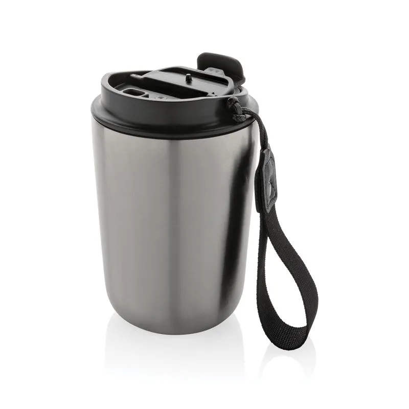 Taza al vacío ecológica promocional con cordón 380 ml. Cuppa