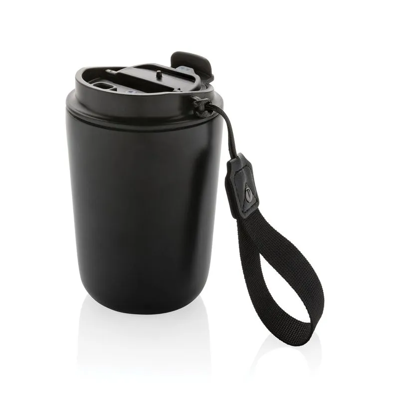 Taza al vacío ecológica promocional con cordón 380 ml. Cuppa