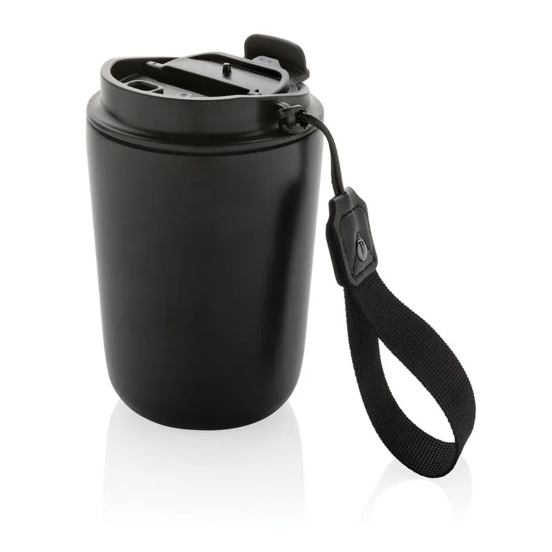 Taza al vacío ecológica promocional con cordón 380 ml. Cuppa