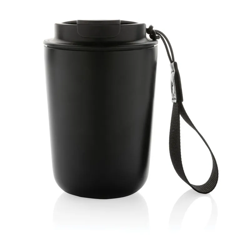 Taza al vacío ecológica promocional con cordón 380 ml. Cuppa