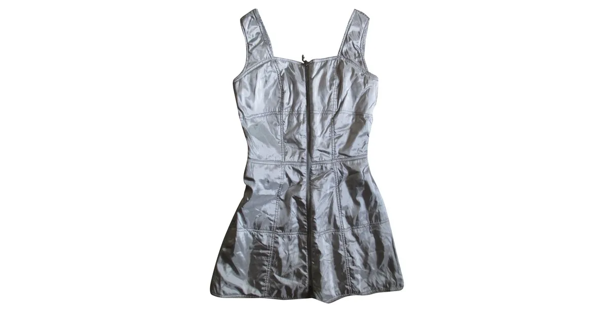 Thierry Mugler Vestido Plata 