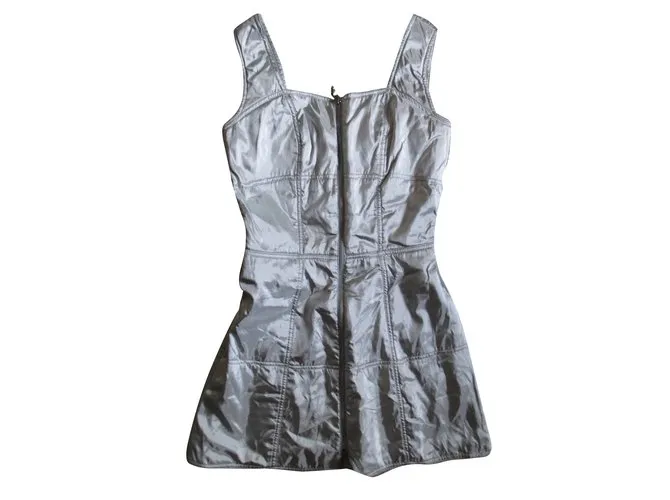 Thierry Mugler Vestido Plata 