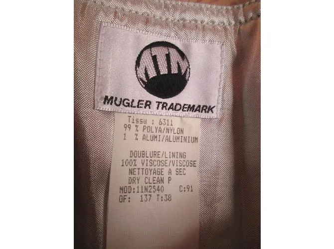 Thierry Mugler Vestido Plata 