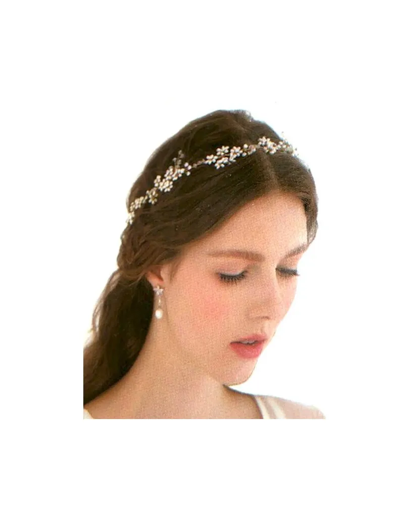 TOCADOS PLATEADOS DISEÑO ELEGANTE DE DIADEMA FLEXIBLE BODAS