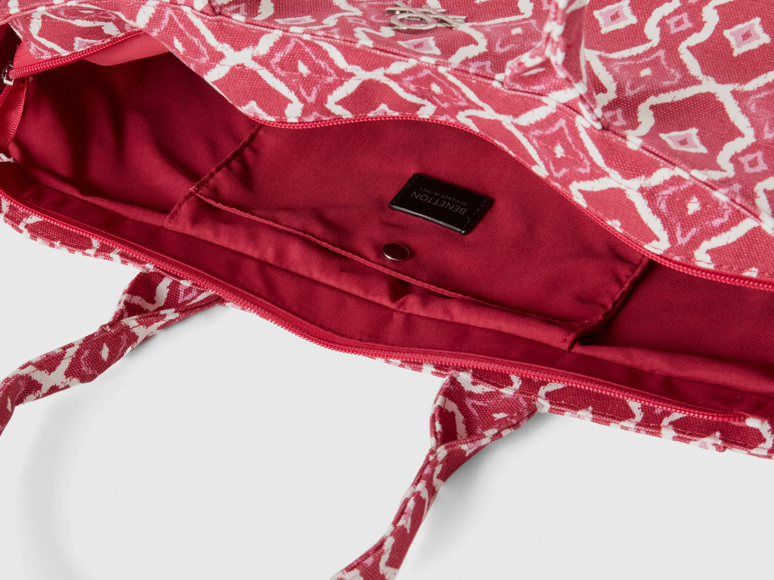 Tote bag con estampado geométrico