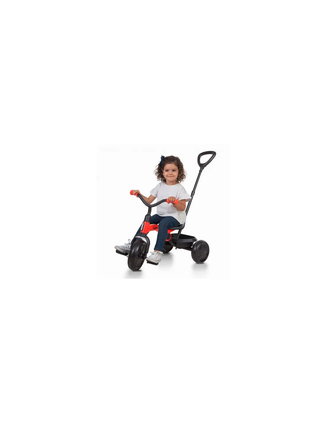 Triciclo Qplay plegable Ant Plus con barra rojo