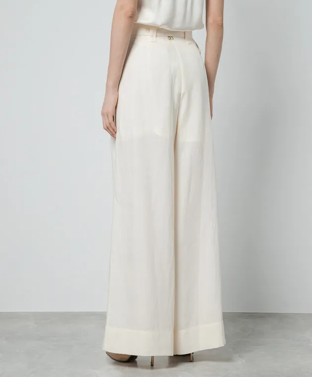 Twinset Beige pants with linen