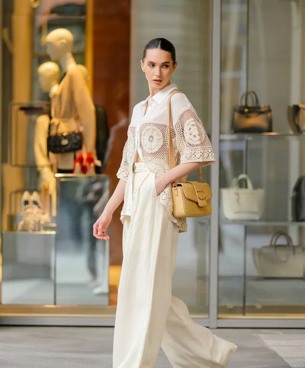 Twinset Beige pants with linen