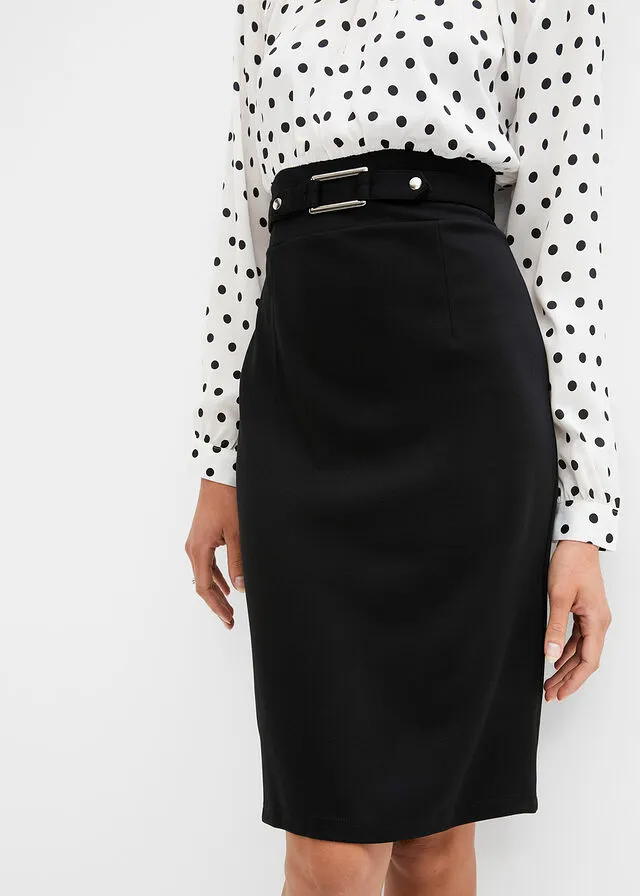 VESTIDO CON LUNARES PEQUEñOS BLANCONEGRO, DE LUNARES