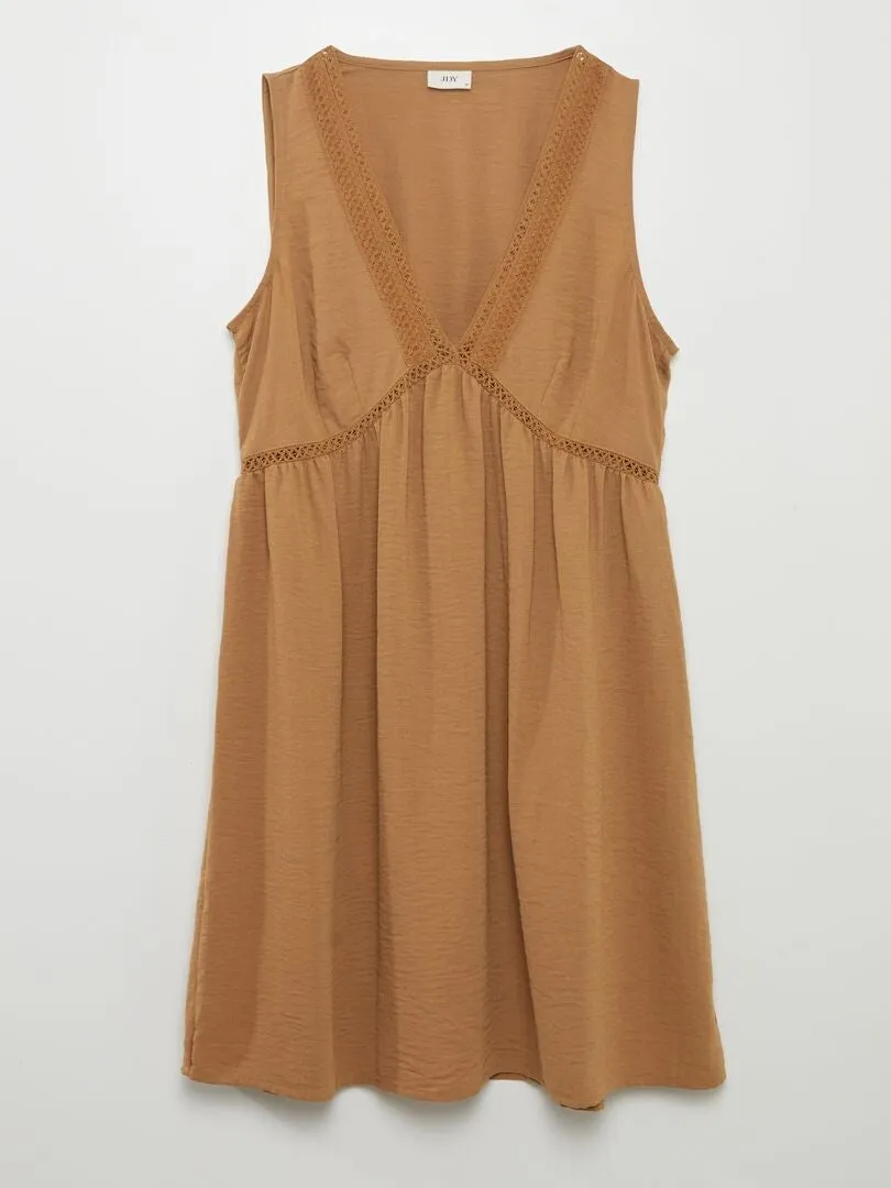 VESTIDO DE ESTILO BOHEMIO  MARRON
