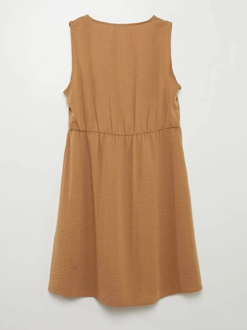 VESTIDO DE ESTILO BOHEMIO  MARRON