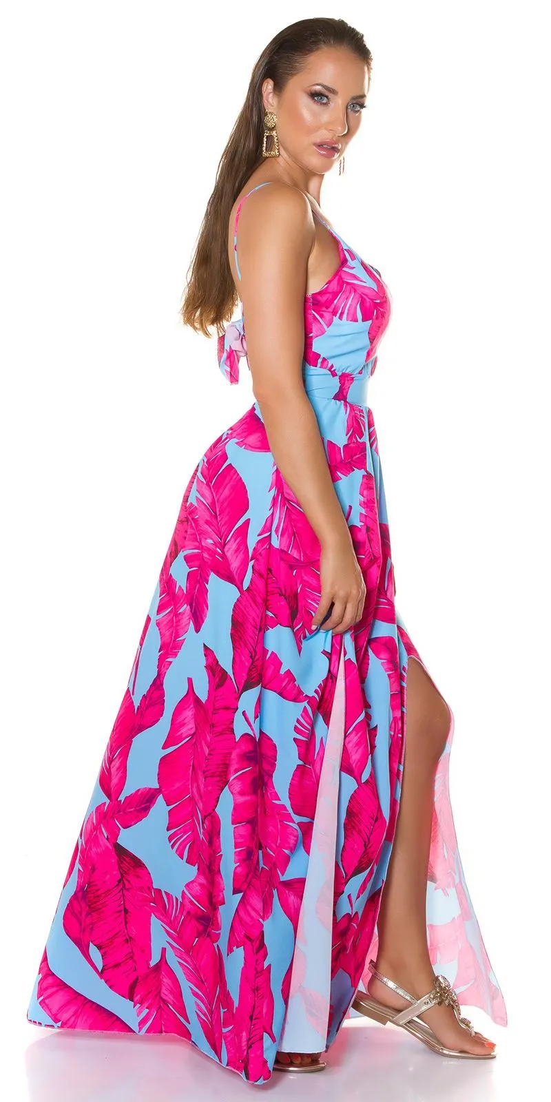 Vestido de verano con abertura Rosa