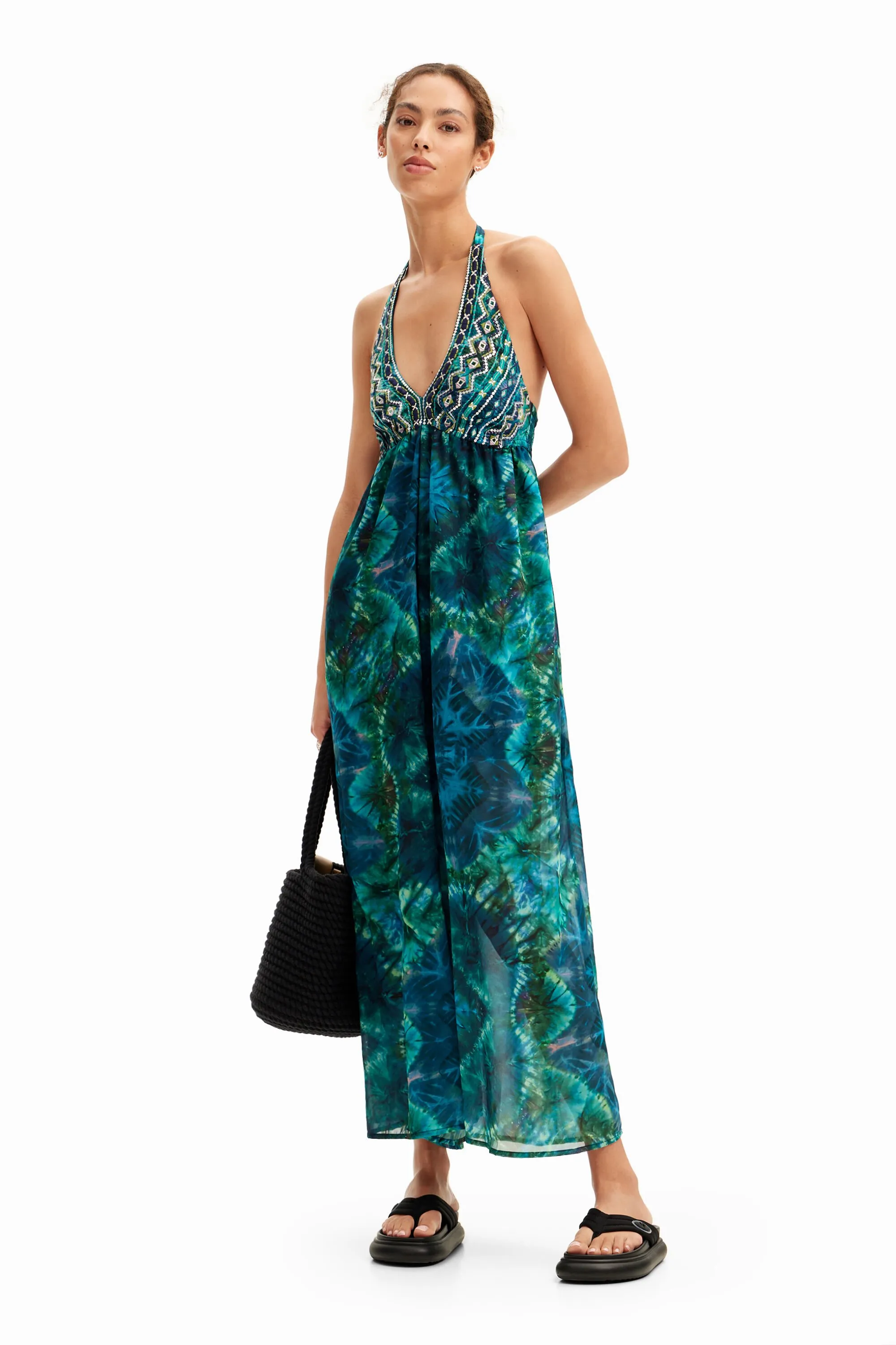 VESTIT MAXI HALTER ARTY TIEDYE