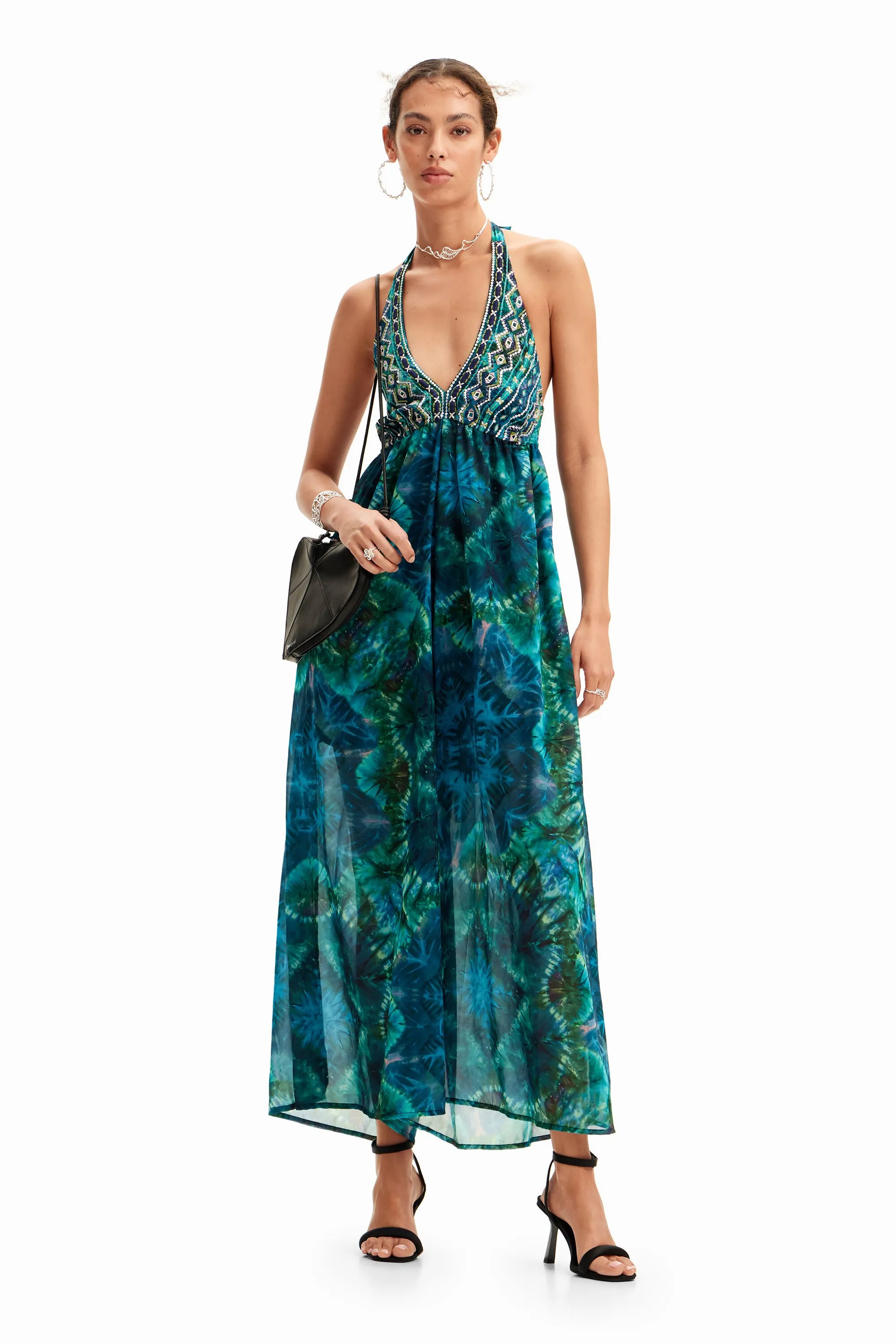 VESTIT MAXI HALTER ARTY TIEDYE