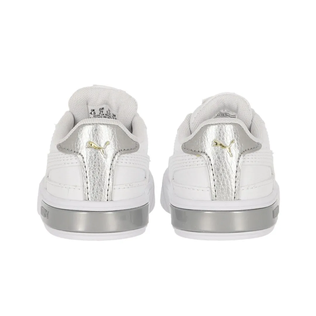 Zapatilla Puma Bebu00e9 Cali Star Metallic White