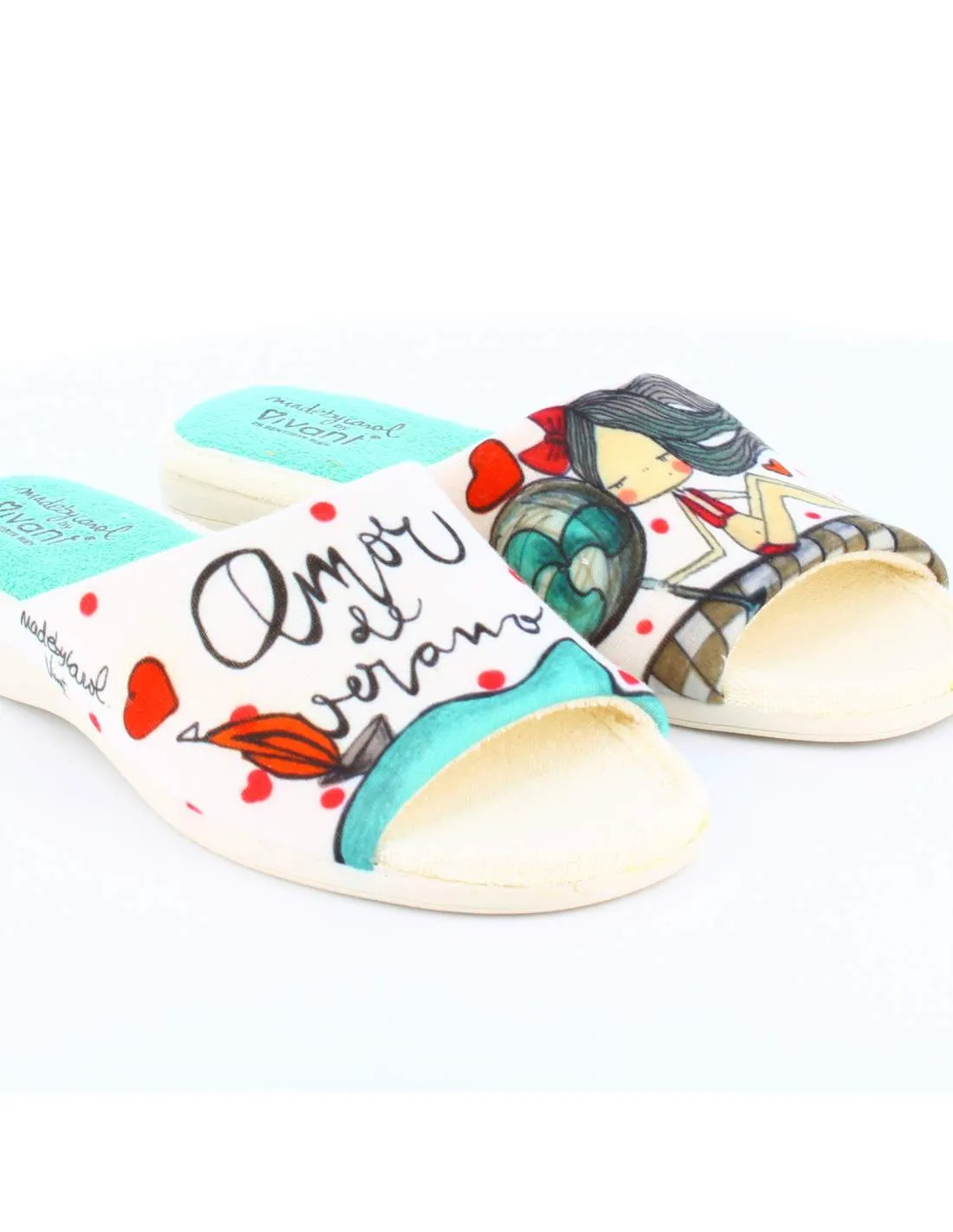 Zapatillas de Casa "Amor de verano" Bahía Blanco