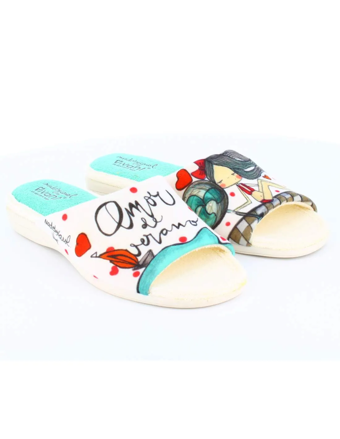 Zapatillas de Casa "Amor de verano" Bahía Blanco
