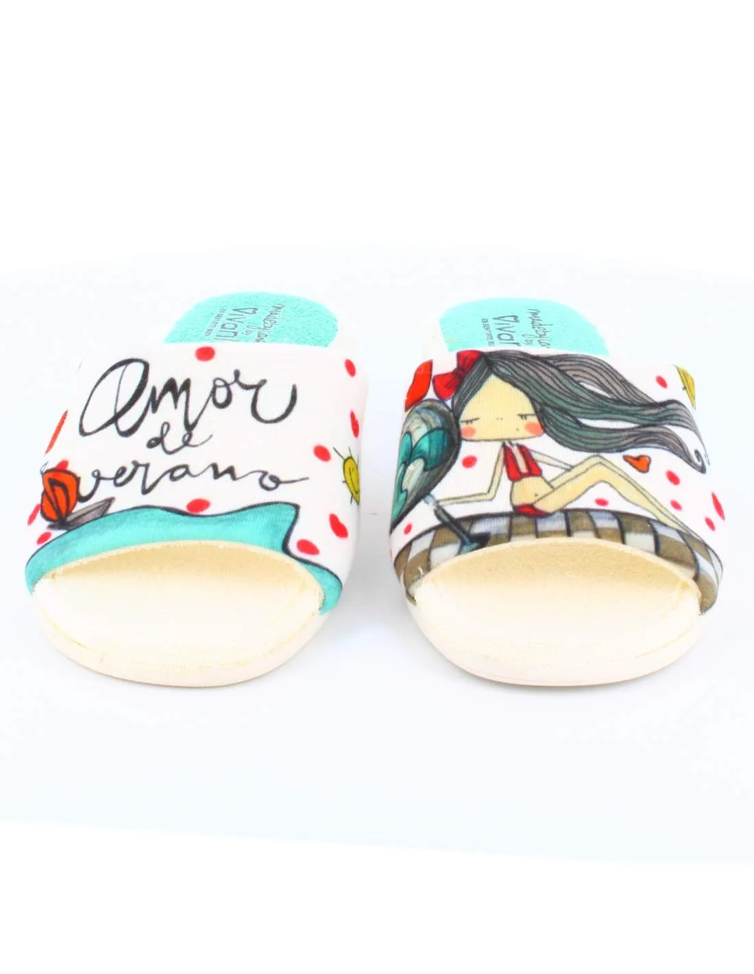 Zapatillas de Casa "Amor de verano" Bahía Blanco