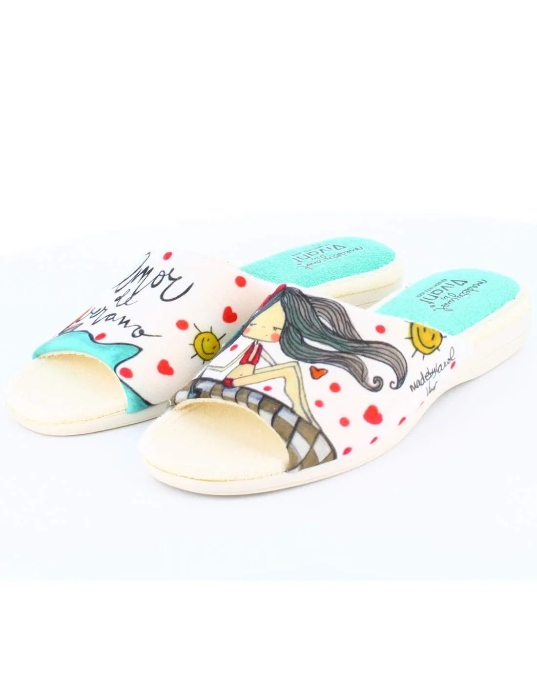 Zapatillas de Casa "Amor de verano" Bahía Blanco