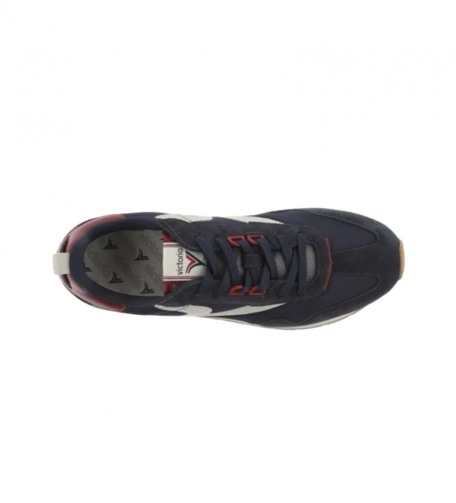 Zapatillas de piel Retro Jogger marino