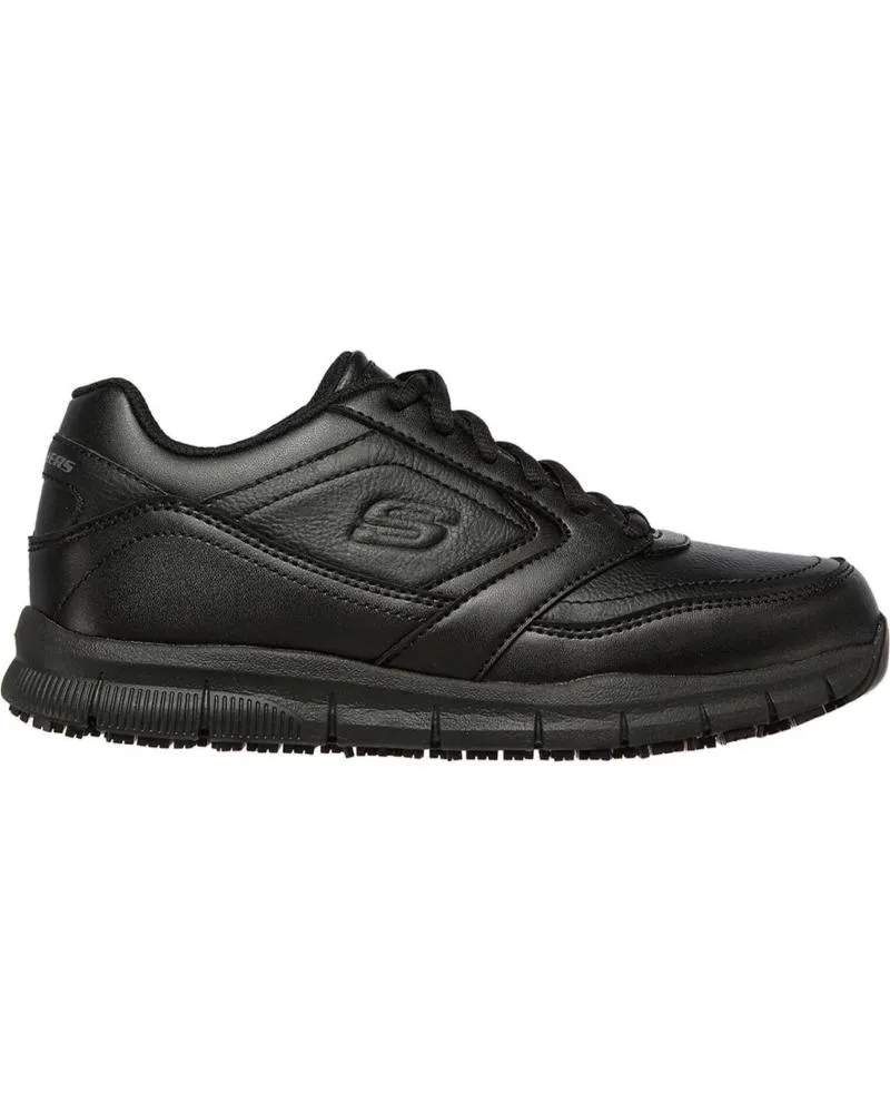 ZAPATILLAS DEPORTE SKECHERS  DE MUJER 77235EC WORK RELAXED FIT NAMPA  WYOLA SR  NEGRO