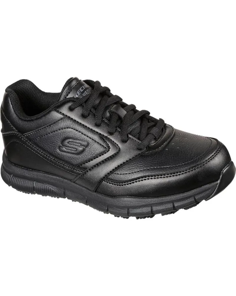 ZAPATILLAS DEPORTE SKECHERS  DE MUJER 77235EC WORK RELAXED FIT NAMPA  WYOLA SR  NEGRO